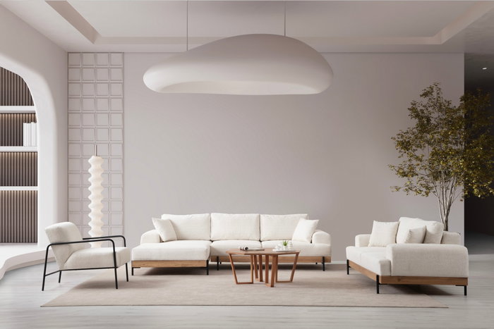 Atelier Del Sofa Eti Oak Left - White